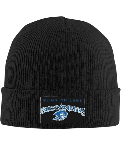 Blinn College Logo Stretch Knit Hat for Men Women Winter Warm Cap Black $7.08 Skullies & Beanies