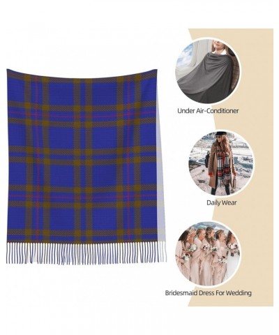 Large Scarf Plaid Cashmere Feel Shawl Wraps with Tassel Soft Fashion Warm Scarves for Women Scottish Clan Elliot Elliott Tart...