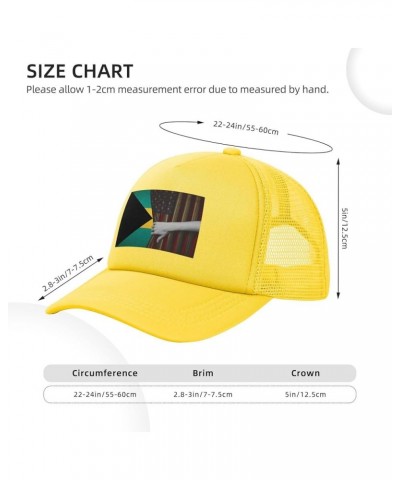 Dad Hat/Cap Mesh Baseball Cap Adjustable Trucker Hat Unisex Yellow $9.60 Baseball Caps