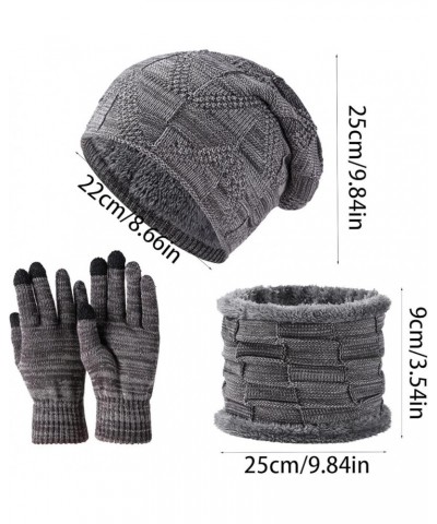 Beanie Hat Scarf and Glove Set Neck Warmer Scarf and Touch Screen Gloves Set Scarves Mittens for Men Women Rd1-2 $10.31 Scarves