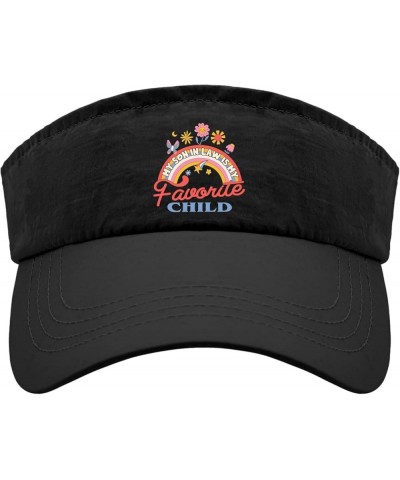 My Son in lae is My fauonile Child Cap Sun Visor for Men Visor Hat Cool Baseball Cap Allblack $10.38 Visors