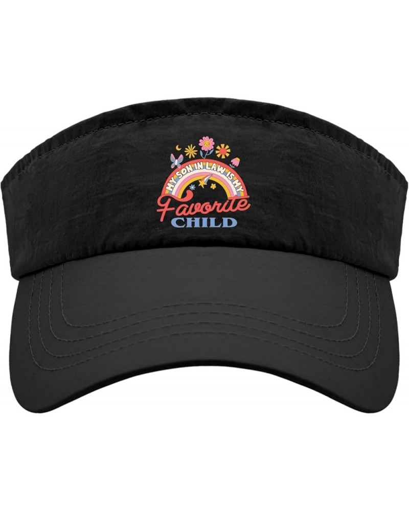 My Son in lae is My fauonile Child Cap Sun Visor for Men Visor Hat Cool Baseball Cap Allblack $10.38 Visors