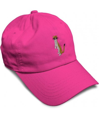 Soft Baseball Cap Weasel Embroidery Wild Animals Weasel Embroidery Cotton Dad Hats for Men & Women Hot Pink Design Only $15.6...