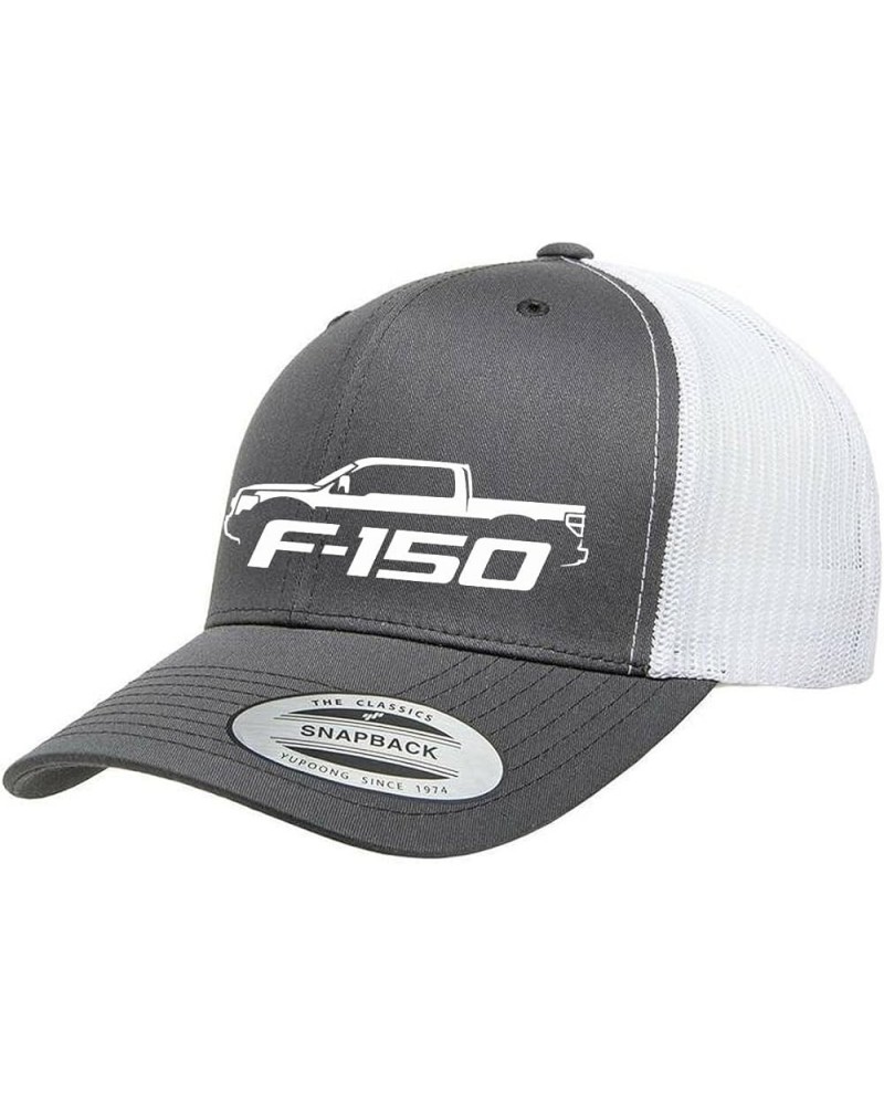 2009-14 Ford F150 Pickup Truck Fully Embroidered Yupoong 6606 Snapback Trucker Fitted Cap Grey-white $16.41 Baseball Caps