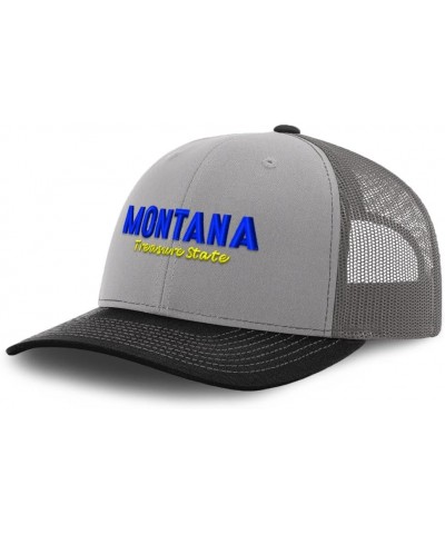 Richardson Trucker Hat Montana Treasure State Polyester Baseball Cap Silver Black $17.49 Baseball Caps