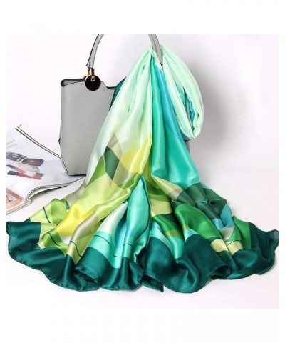 Women Floral Print Summer Beach Scarves Long Silk Like Shawl Head Wraps 4 $9.76 Scarves