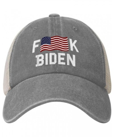 Anti Biden F American Falg Fuck Biden Cowboy Hat Men Vintage Mesh Baseball Cap Women Dad Hat Sun Hat Trucker Hat Black Gray $...