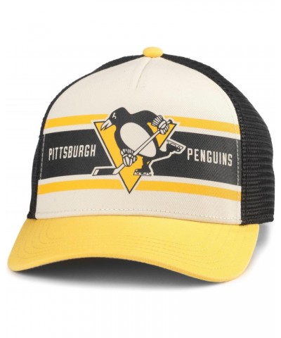 Pettsburgh Penguins NHL Sinclair Adjustable Snapback Baseball Hat, Black/Ivory/Gold (21001A-PPN-BLIG) $15.07 Baseball Caps