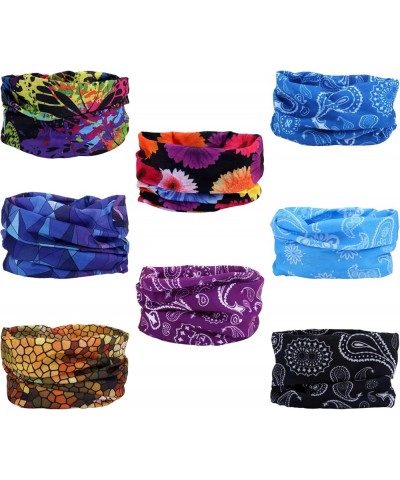 8 Headband Bandana Balaclava Half Face Mask Shield Head Hair Scarf Neck Gaiter Hat Multipurpose for Women Men Breathable Reus...