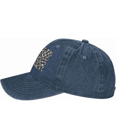 Skulls Cowboy Baseball Cap, Fashion Print Adjustable Baseball Cap, Adult Casual Cap, Washed Cowboy Cap Navy Blue $13.99 Cowbo...