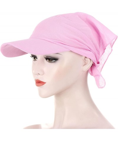 Summer Cap Head Hat Sun Printing Women Protection Baseball Caps Pink $6.59 Sun Hats