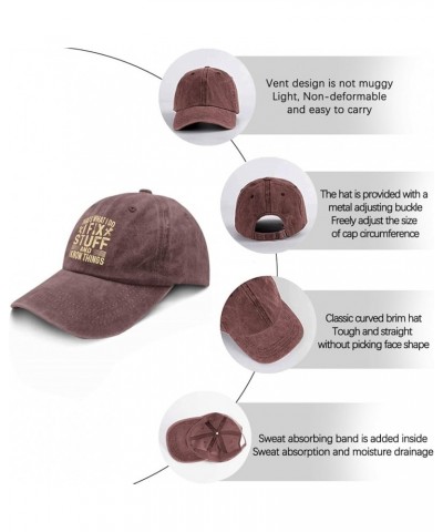 That's What I Do I Fix Stuff and I Know Things Caps Custom Baseball Cap Pigment Black Dad Hat Gifts for Women Golf Wine Red $...