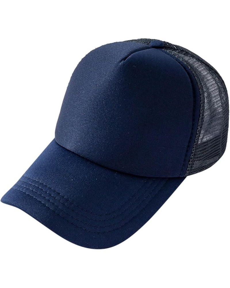 Mens Unisex Adjustable Vintage Washed Baseball Cap Men Dad Hats for Outdoor Sports Hiking Fishing Tennis A-navy $6.74 Skullie...