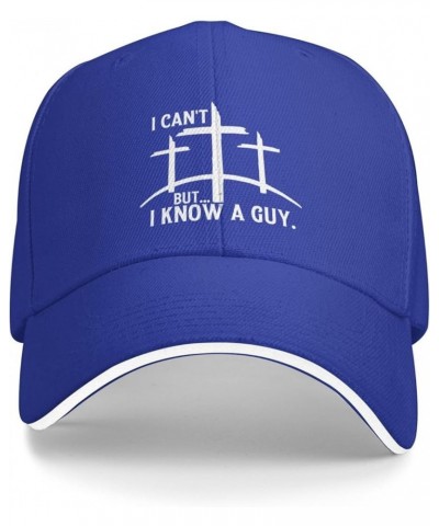 I Can't But I Know The Guy Hat Funny Christian Cross Hat Jesus Christ Baseball Cap for Women Men Dad Hat Black Blue $11.79 Ba...