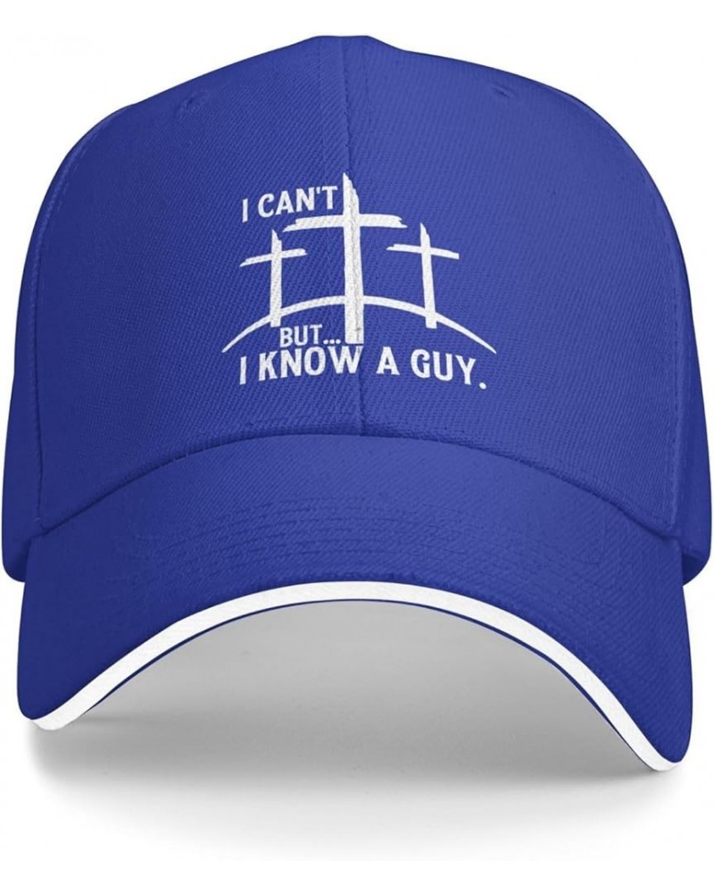 I Can't But I Know The Guy Hat Funny Christian Cross Hat Jesus Christ Baseball Cap for Women Men Dad Hat Black Blue $11.79 Ba...