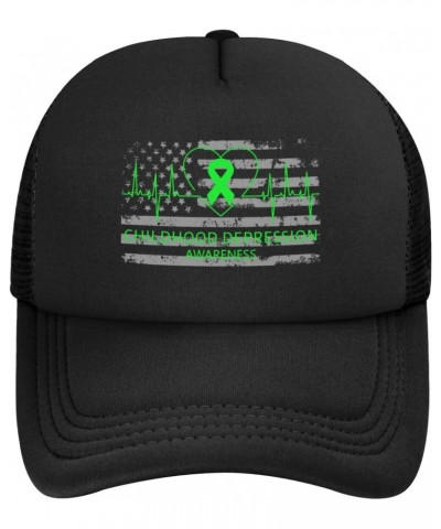 Childhood Depression Awareness Baseball Cap Adjustable Casual Mesh Hats Duck Tongue Caps for Men Women54 Black $13.18 Basebal...