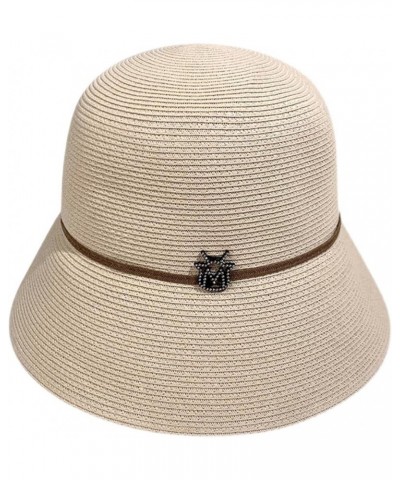 Womens Wide Brim Straw Sun Hat, Roll-up Foldable Beach Hat for Women,Beige Sun Hat Summer UV Protection Hats Beige $26.88 Sun...