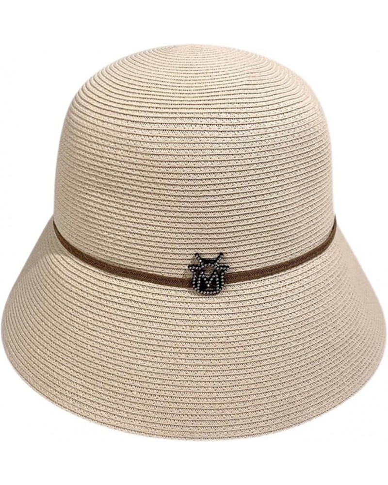 Womens Wide Brim Straw Sun Hat, Roll-up Foldable Beach Hat for Women,Beige Sun Hat Summer UV Protection Hats Beige $26.88 Sun...