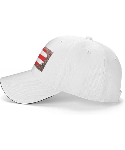 Brick Wall Puerto Rico Flag Baseball Cap for Men Women White $12.38 Baseball Caps