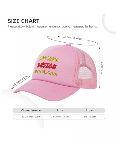 Custom Hats Design Your Own Trucker Hat Text Or Logo Or Images Baseball Cap for Man Or Women Personalized Gifts Pink 1 $8.11 ...