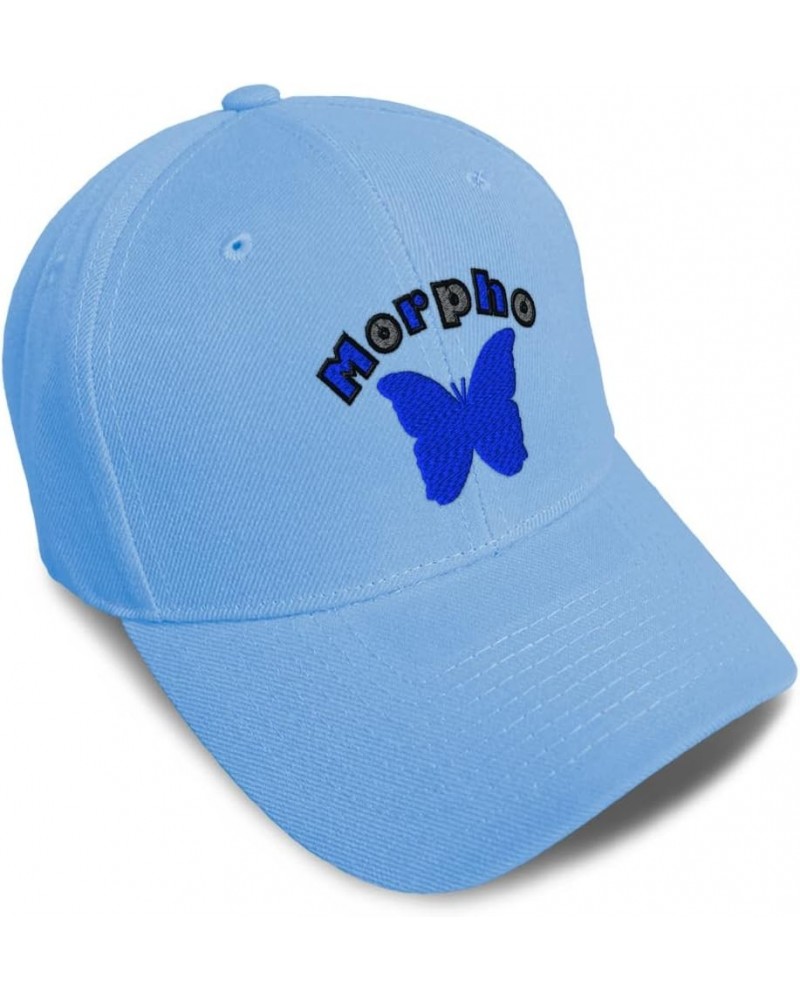 Baseball Cap Morpho Insects Nature Acrylic Biology Dad Hats for Men and Women Light Blue Design Only $14.57 Baseball Caps