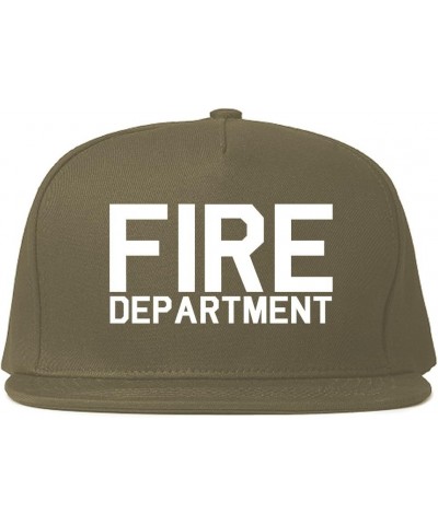 Fire Department Dept Mens Snapback Hat Cap Grey $16.42 Baseball Caps