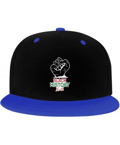 Black History Month Snapback Hat for Men Women Baseball Cap Trucker Flat Bill Hats Dad Caps Blue $10.67 Baseball Caps