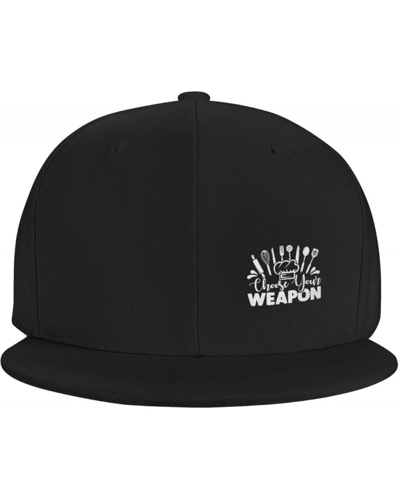 Choose Your Weapon Flat Brim Hip Hop Baseball Cap Adjustable Vintage Unisex Trucker Caps Black $12.79 Baseball Caps