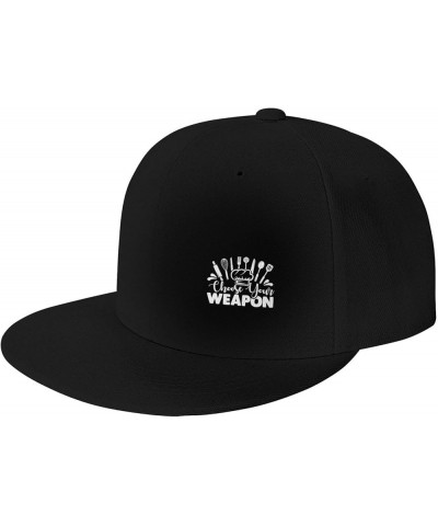 Choose Your Weapon Flat Brim Hip Hop Baseball Cap Adjustable Vintage Unisex Trucker Caps Black $12.79 Baseball Caps