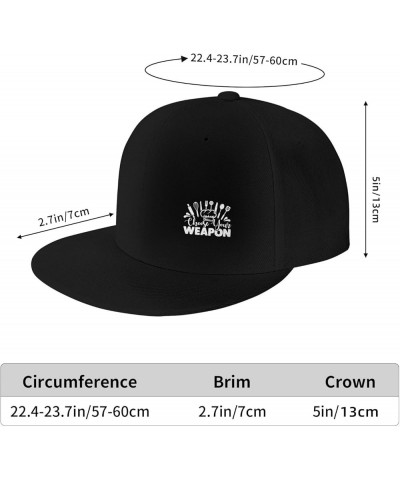 Choose Your Weapon Flat Brim Hip Hop Baseball Cap Adjustable Vintage Unisex Trucker Caps Black $12.79 Baseball Caps