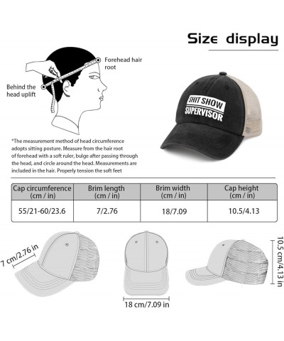 Beach hat Shit Show Supervisor Fishing hat for Men Blue hat Gifts for Girlfriends Baseball Caps Allblack $12.87 Sun Hats