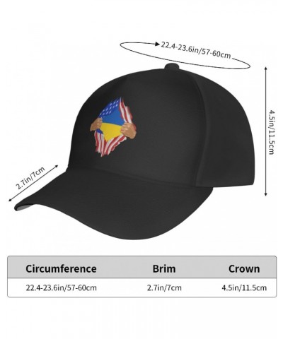 Hand Tear Flag of Ukraine Baseball Cap Men's and Women's Baseball Hat Adjustable Casual Outdoor Breathable Caps Truck Driver ...