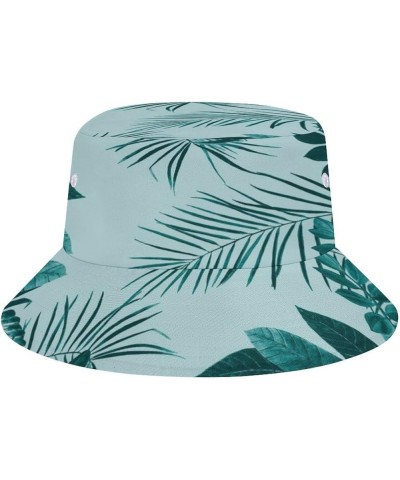 Palm Surf Sunset Men Women Bucket Hat Watercolor Summer Plants Bucket Hats for Summer Beach Hats Fishing Hat Hawaiian Floral-...