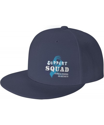 Snapback Baseball Cap Support Squad Handwashing Awareness for Men Women Navy Blue $10.07 Baseball Caps