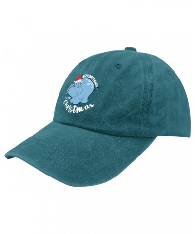 I Want A Hippopotamus for Christmas Hat Running Hats for Women Cyan Blue Golf Hats Men Gifts for Him Sun Caps $22.00 Sun Hats