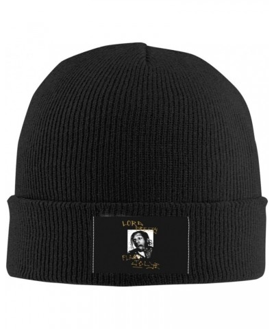 ASAP Rapper Rocky Singer Beanie Hat Fashion Warm Knit Hat Stretchable Cuffed Headgear for Cold Weather Black $13.50 Skullies ...