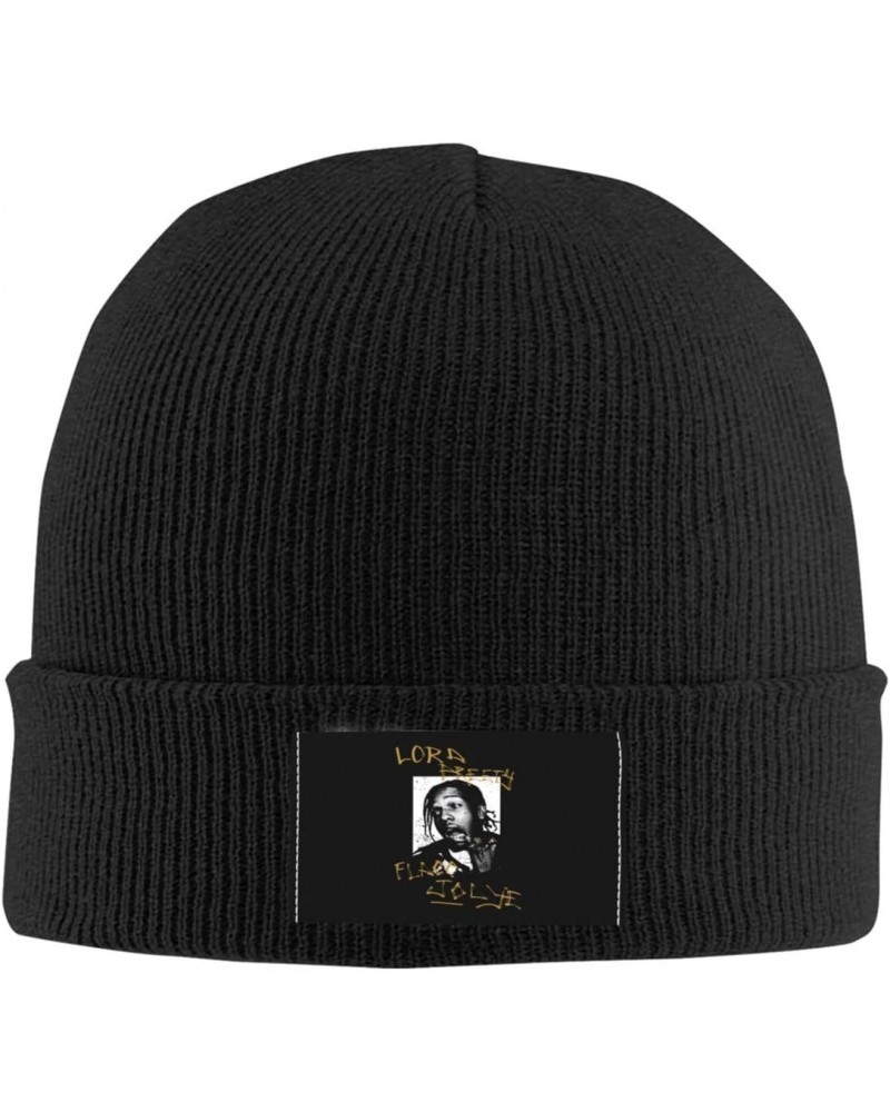 ASAP Rapper Rocky Singer Beanie Hat Fashion Warm Knit Hat Stretchable Cuffed Headgear for Cold Weather Black $13.50 Skullies ...