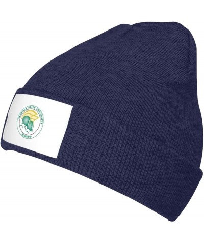 Norfolk A State University Logo Classic Warm Winter Knit Cap Fleece Lined Beanie Hat Navy Blue $11.45 Skullies & Beanies