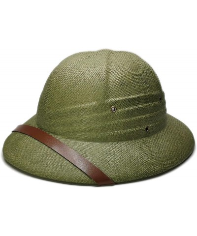 Summer Outing Equestrian Hat Horse Racing Hat Vietnam Helmet Sunscreen Outdoor Shade Straw Hat Olive Green $22.60 Sun Hats