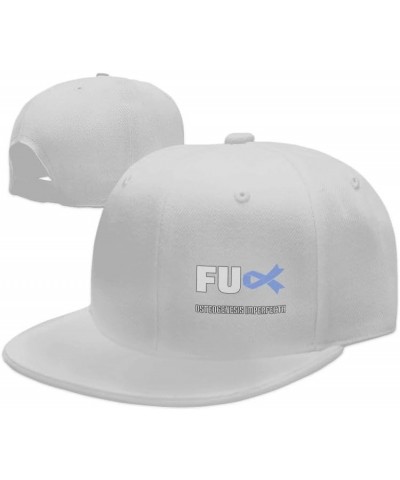 Fuck Osteogenesis Imperfecta Awareness Flag-Denim Hats Cowboy Knit hat Baseball Caps Fisherman's hat White $18.65 Baseball Caps