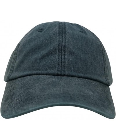 Sunbuster Extra Long Bill 100% Washed Cotton Cap with Leather Adjustable Strap Navy $14.10 Baseball Caps