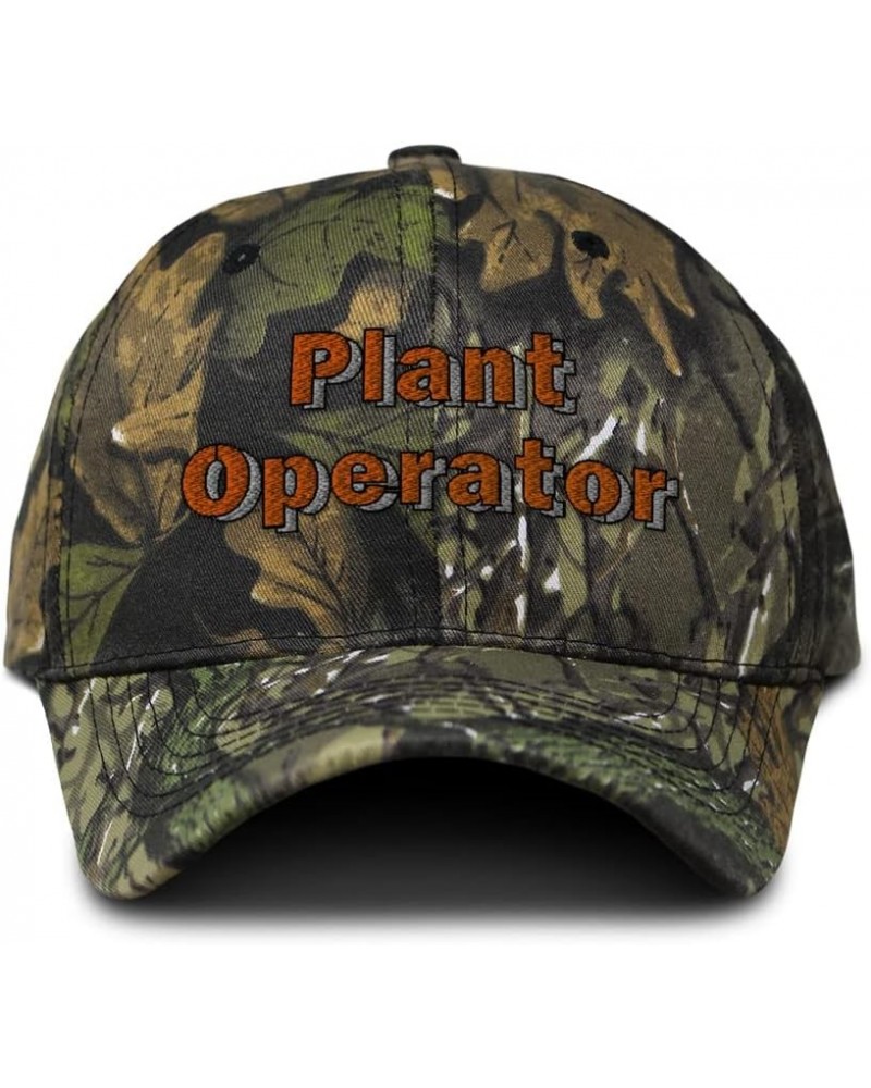 Camo Baseball Cap Plant Operator Cotton Hunting Dad Hats for Men & Women Forest Tree Green Design Only $13.20 Baseball Caps