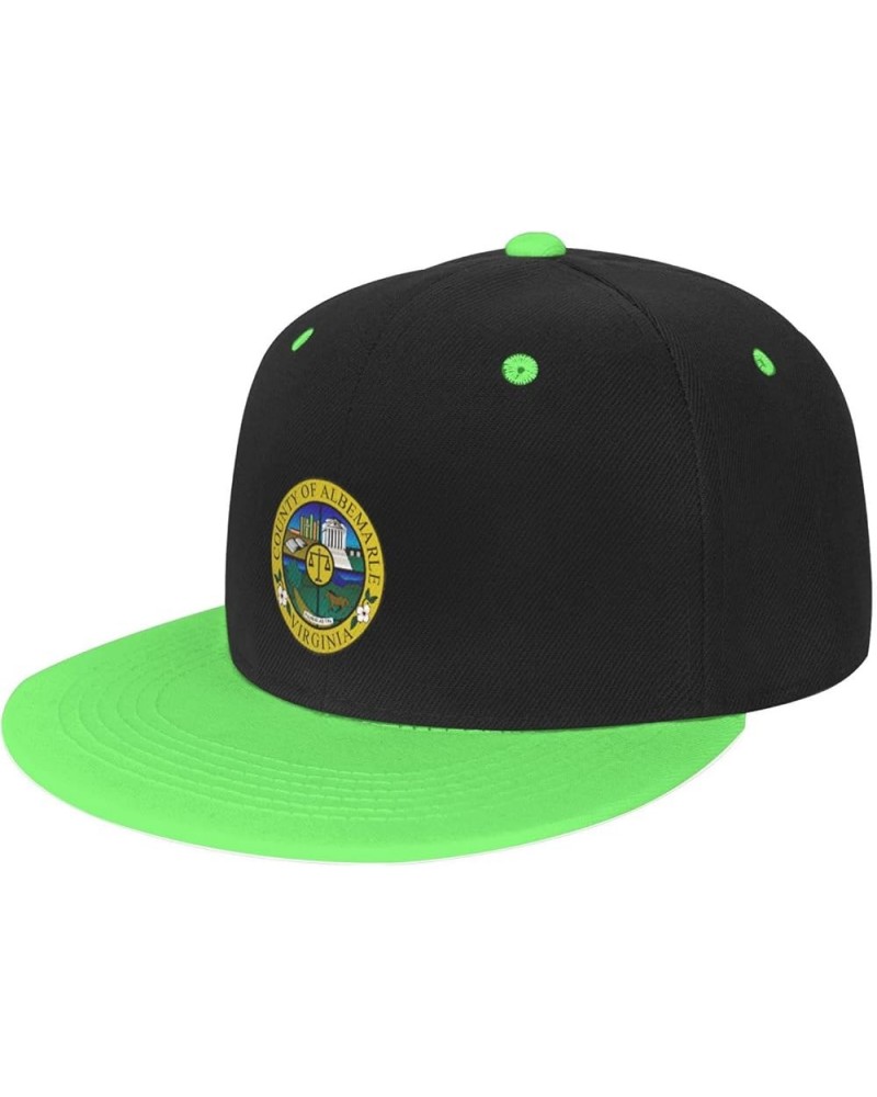 Albemarle County Seal Baseball Cap for Men Women Snapback Hat Adjustable Flat Bill Hats Green $13.10 Baseball Caps