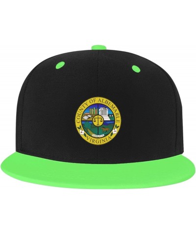 Albemarle County Seal Baseball Cap for Men Women Snapback Hat Adjustable Flat Bill Hats Green $13.10 Baseball Caps