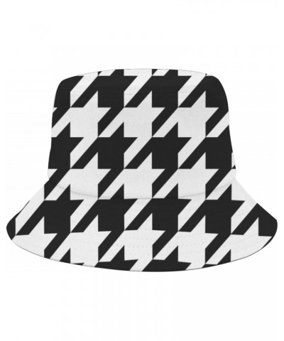 Funny Bucket Hats Houndstooth Bucket Hat Geometric Packable Womens Hats for Camping Accessories for Fishing Must Haves $9.68 ...