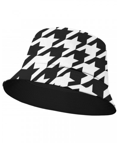 Funny Bucket Hats Houndstooth Bucket Hat Geometric Packable Womens Hats for Camping Accessories for Fishing Must Haves $9.68 ...