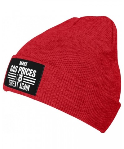 America Make Gas Prices Great Cheap Again Warm Knit Hat Cap Fashion for Men Women Red $10.40 Skullies & Beanies