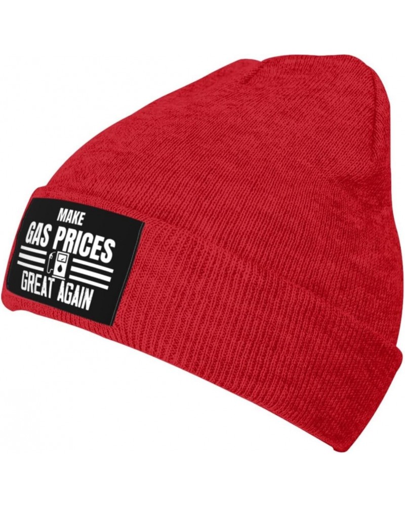 America Make Gas Prices Great Cheap Again Warm Knit Hat Cap Fashion for Men Women Red $10.40 Skullies & Beanies