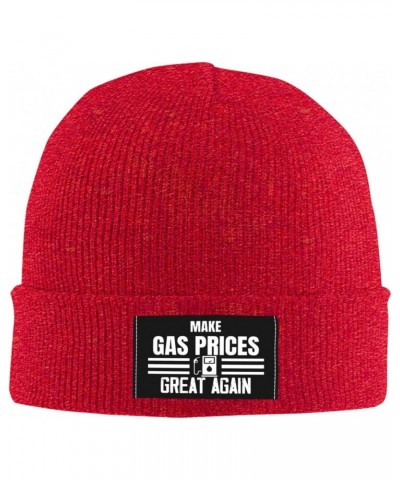 America Make Gas Prices Great Cheap Again Warm Knit Hat Cap Fashion for Men Women Red $10.40 Skullies & Beanies