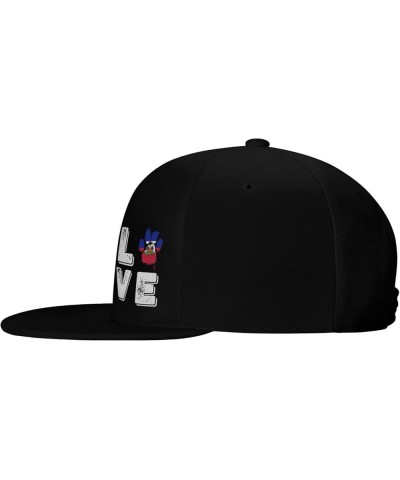 Snapback Baseball Cap Love Paw Haiti Flag Classic Black $12.38 Baseball Caps